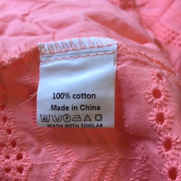 Gracila Women's Boho Embroidered Eyelet Blouse 3XL - Picture 9 of 10